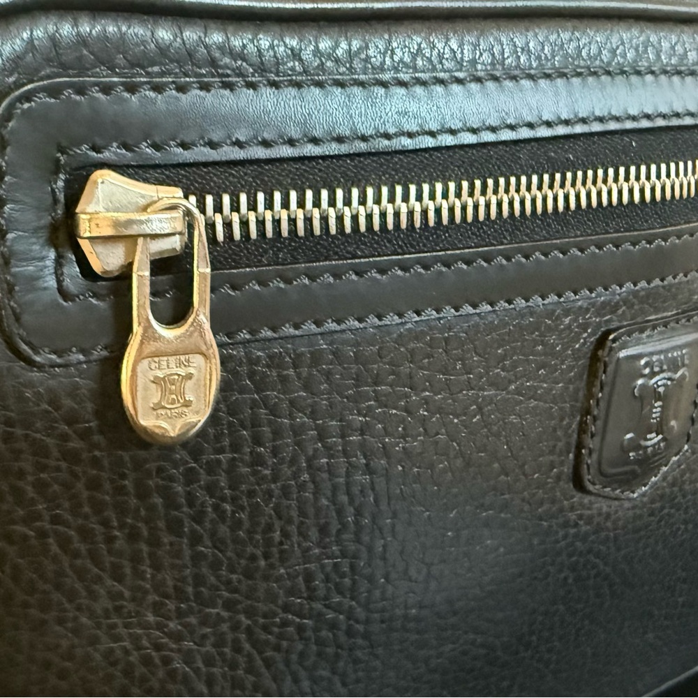 Celine unisex Black Leather Wristlet clutch bag vintage - Picture 14 of 17